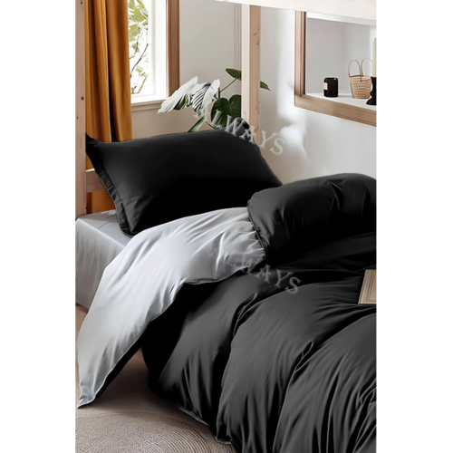 Çarşafı Lastikli Çift Taraflı Tek Kişilik Nevresim Takımı