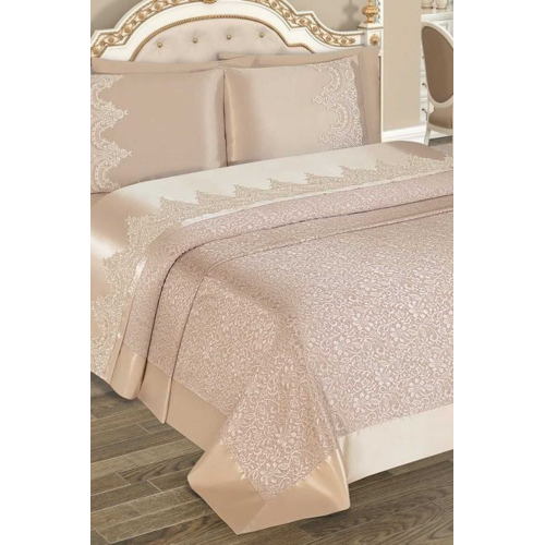 Selin Çift Kişilik Pike Takımı Cappuccino