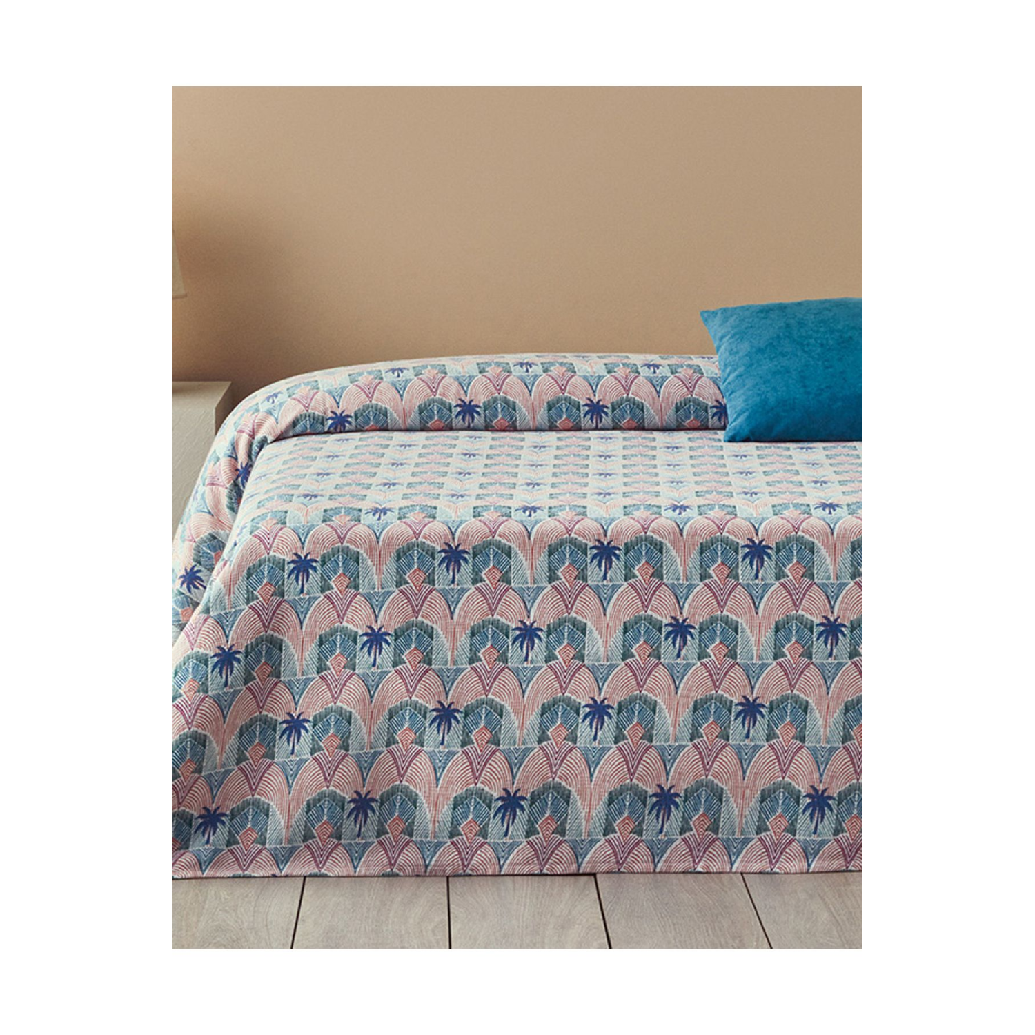 Tropical Palm King Size Pike Mavi