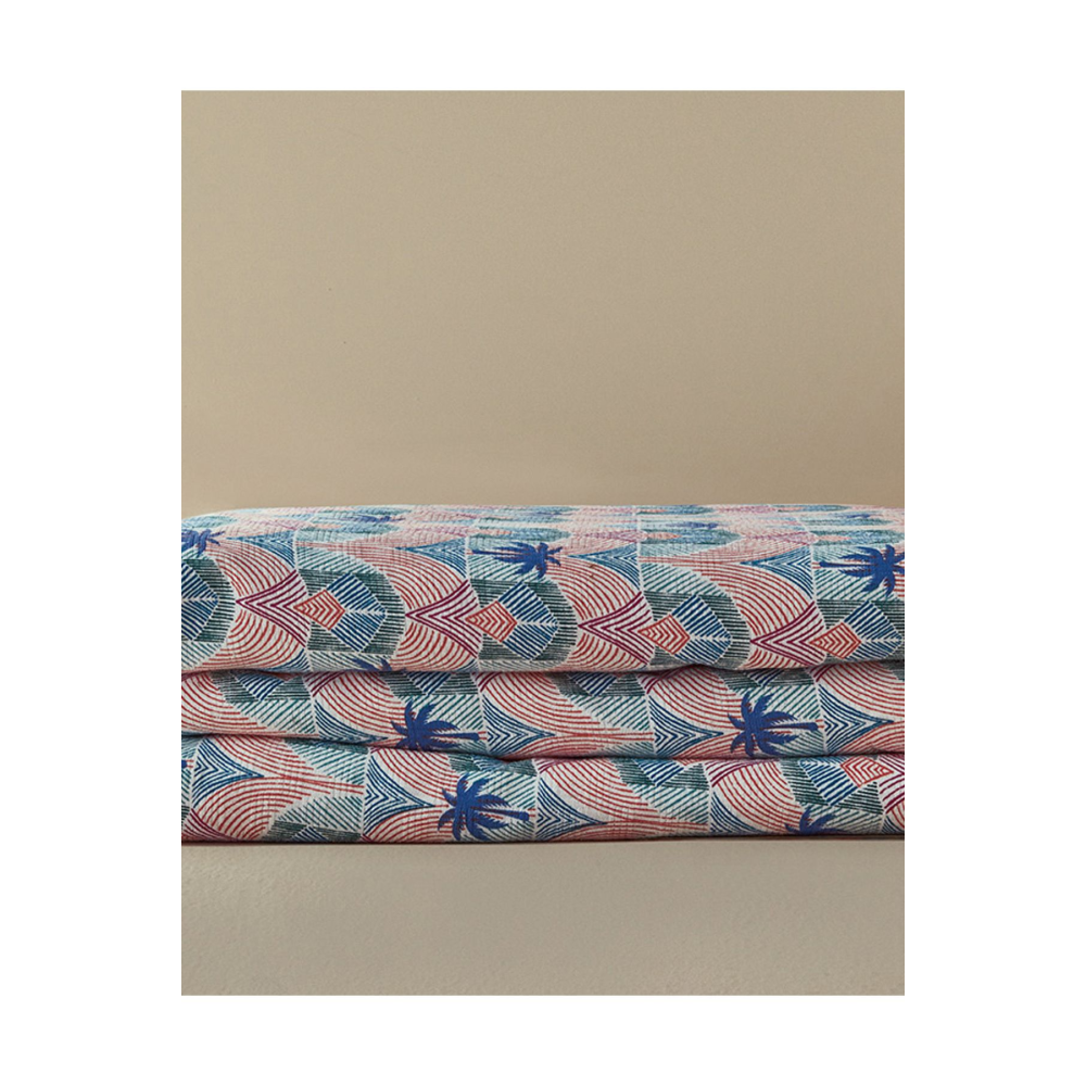 Tropical Palm King Size Pike Mavi