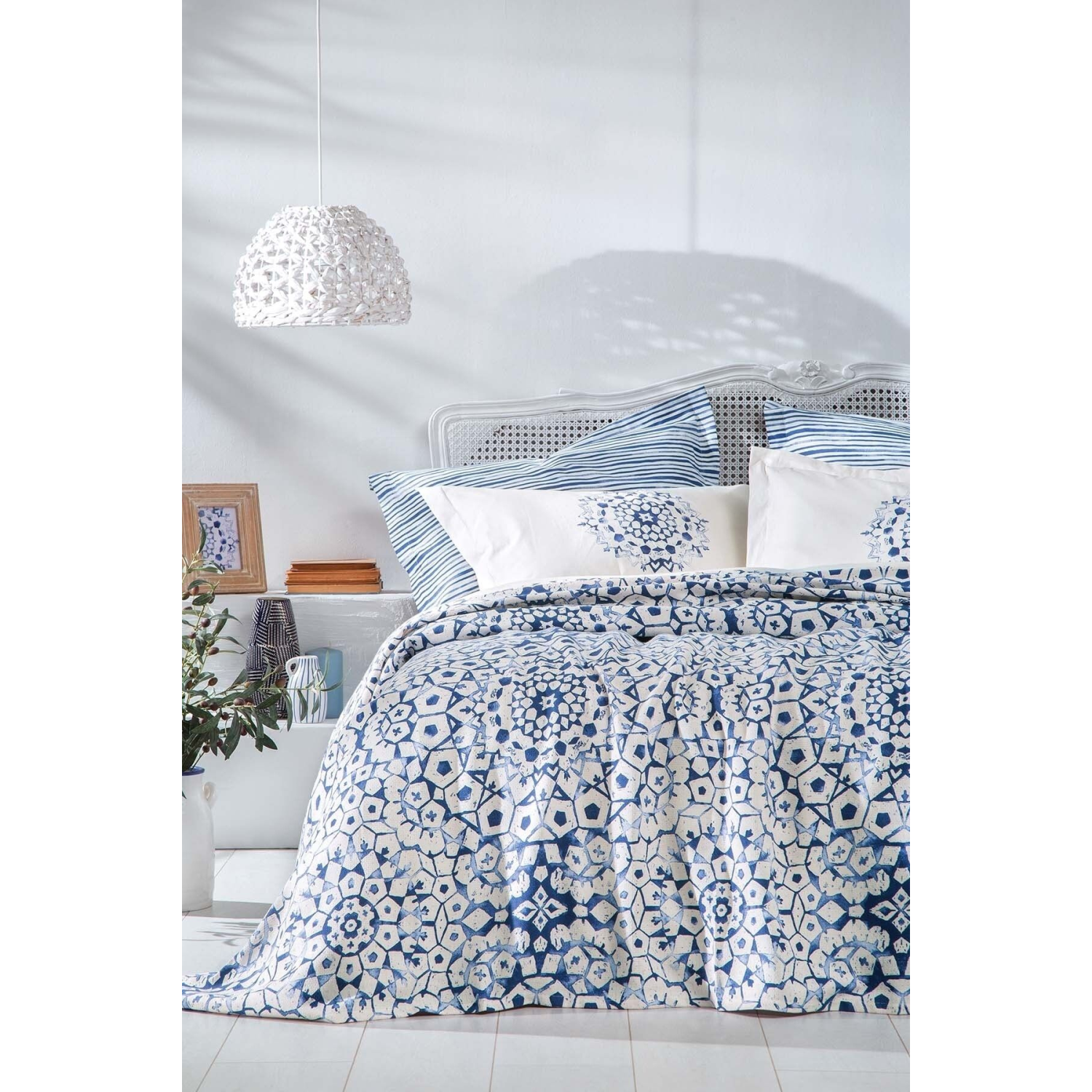 Sancia Çift Kişilik Pike Takımı - Mavi