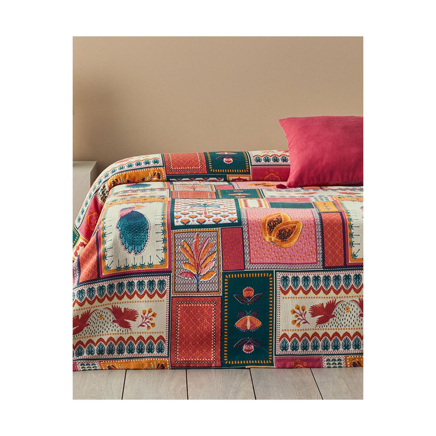 Tropic Patch Çift Kişilik Pike Pembe