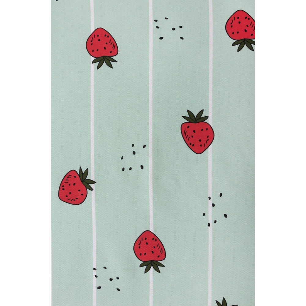 Çilek Desenli Tek Kişilik Pike Yatak Örtüsü 170 X 230