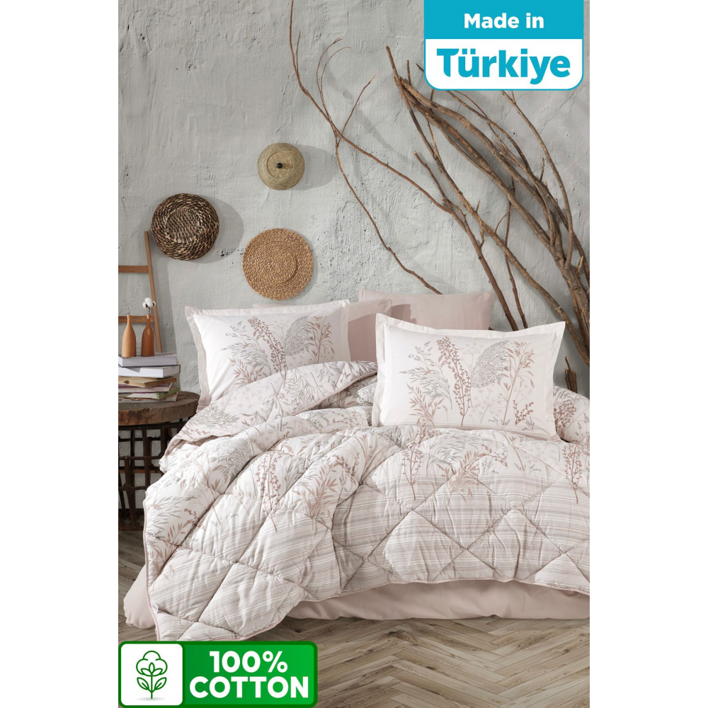 King Size %100 Cotton Bedding Set 6 Pieces 260x240 cm