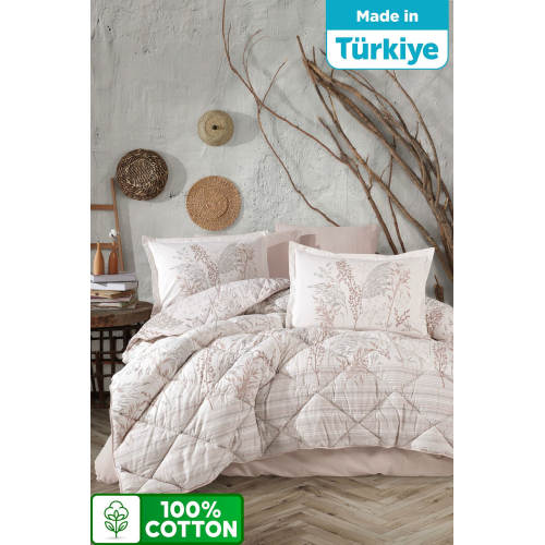 King Size %100 Cotton Bedding Set 6 Pieces 260x240 cm
