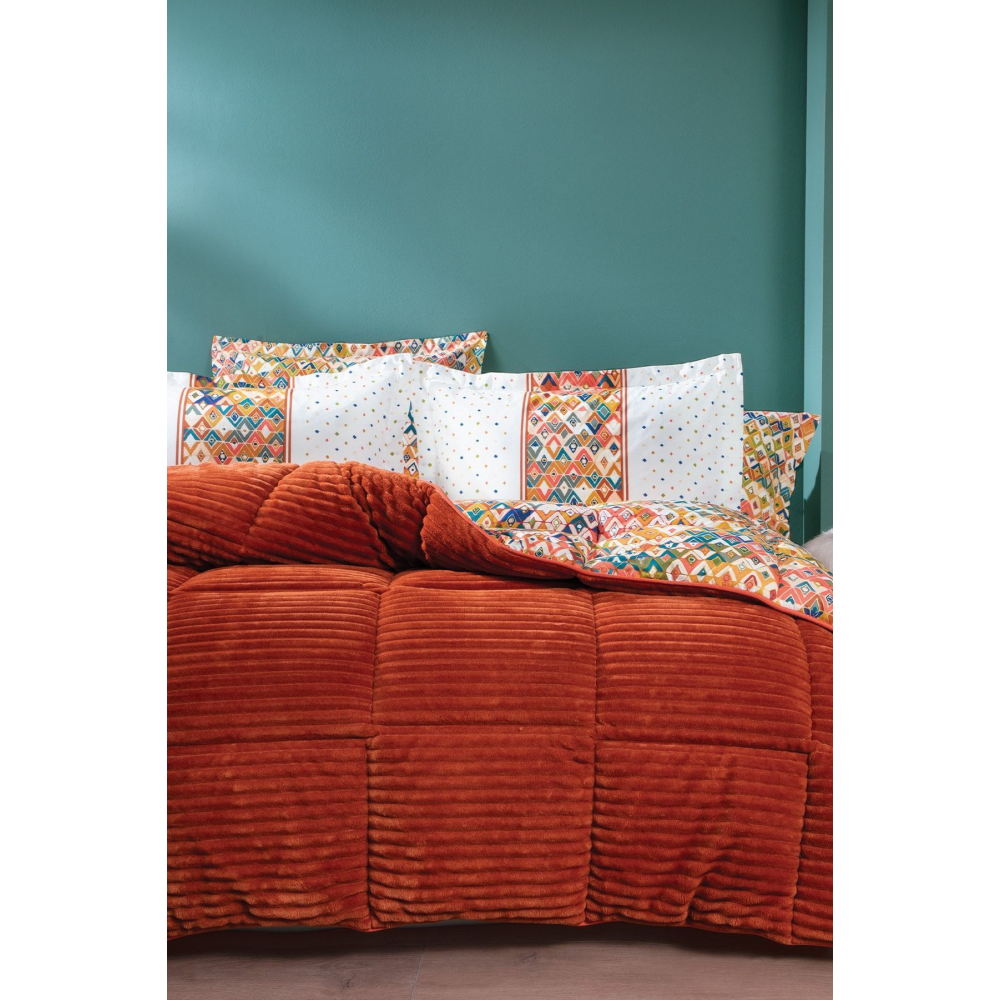 Diamond Çift Kişilik Triola Uyku Seti - Turuncu