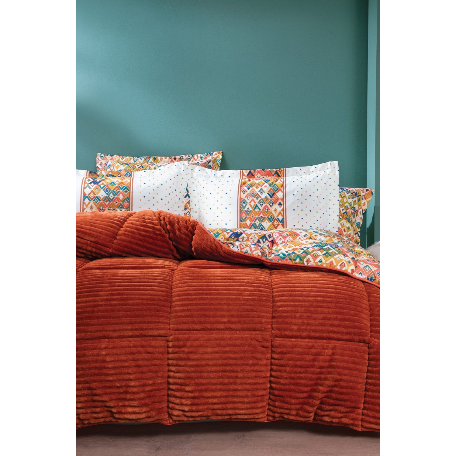 Diamond Çift Kişilik Triola Uyku Seti - Turuncu