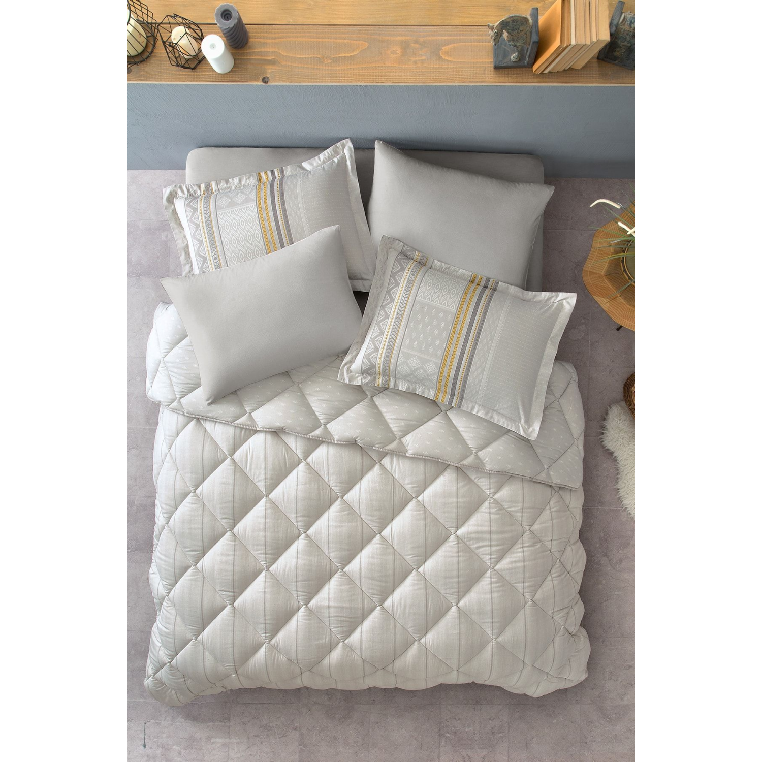 Pamena Çift Kişilik Uyku Seti - Gri