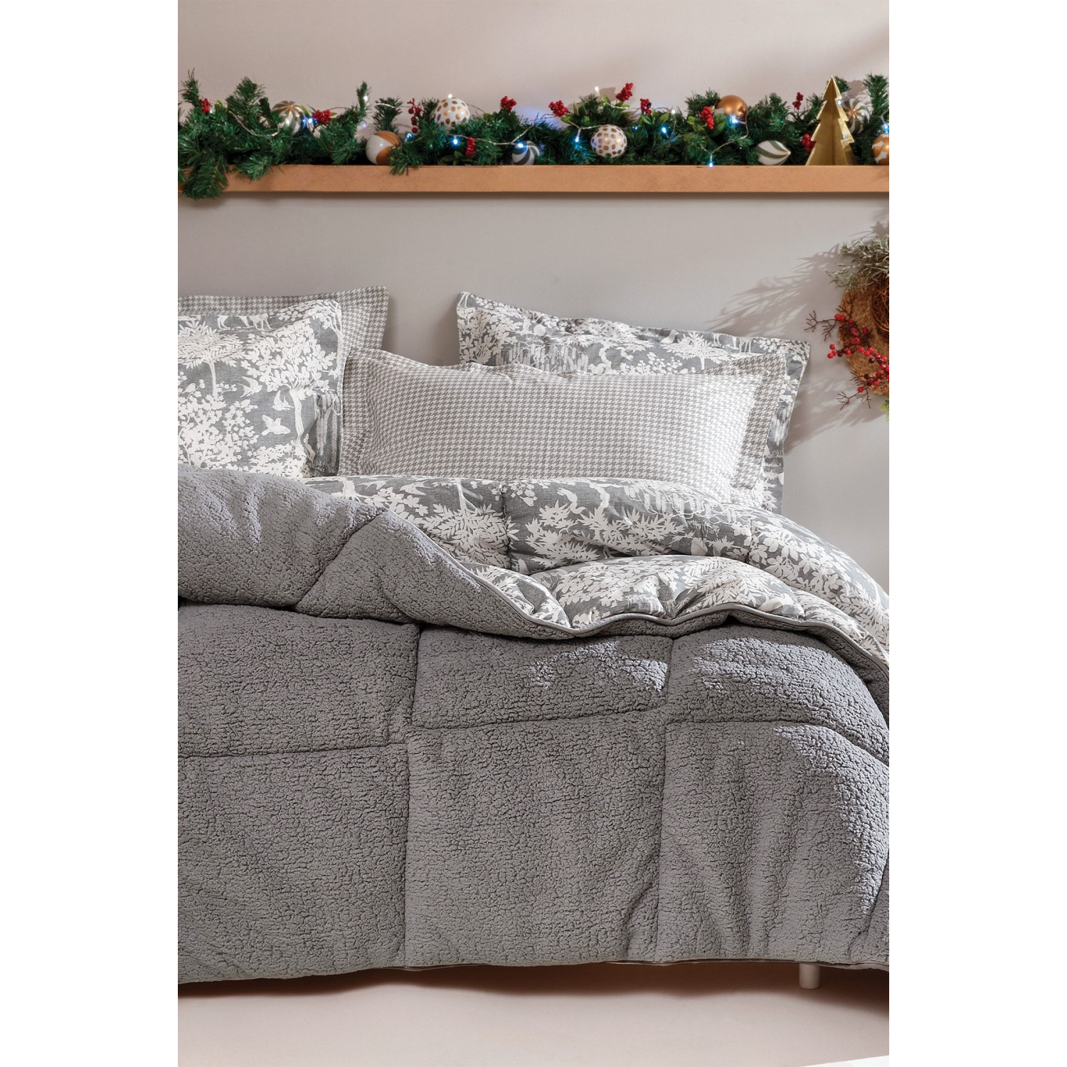 Pino Çift Kişilik Triola Uyku Seti - Gri