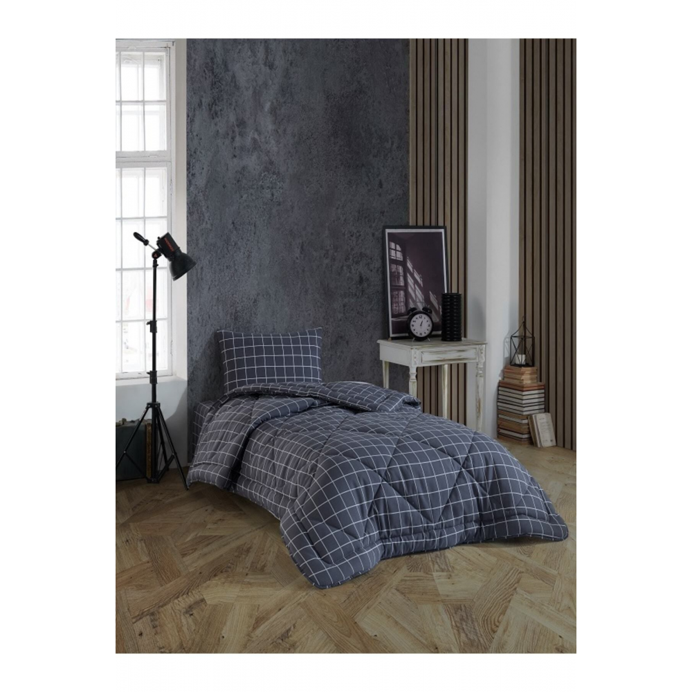 Life Uyku Serisi Füme Minikaro 3 Parca Tek Kişilik Uyku Seti