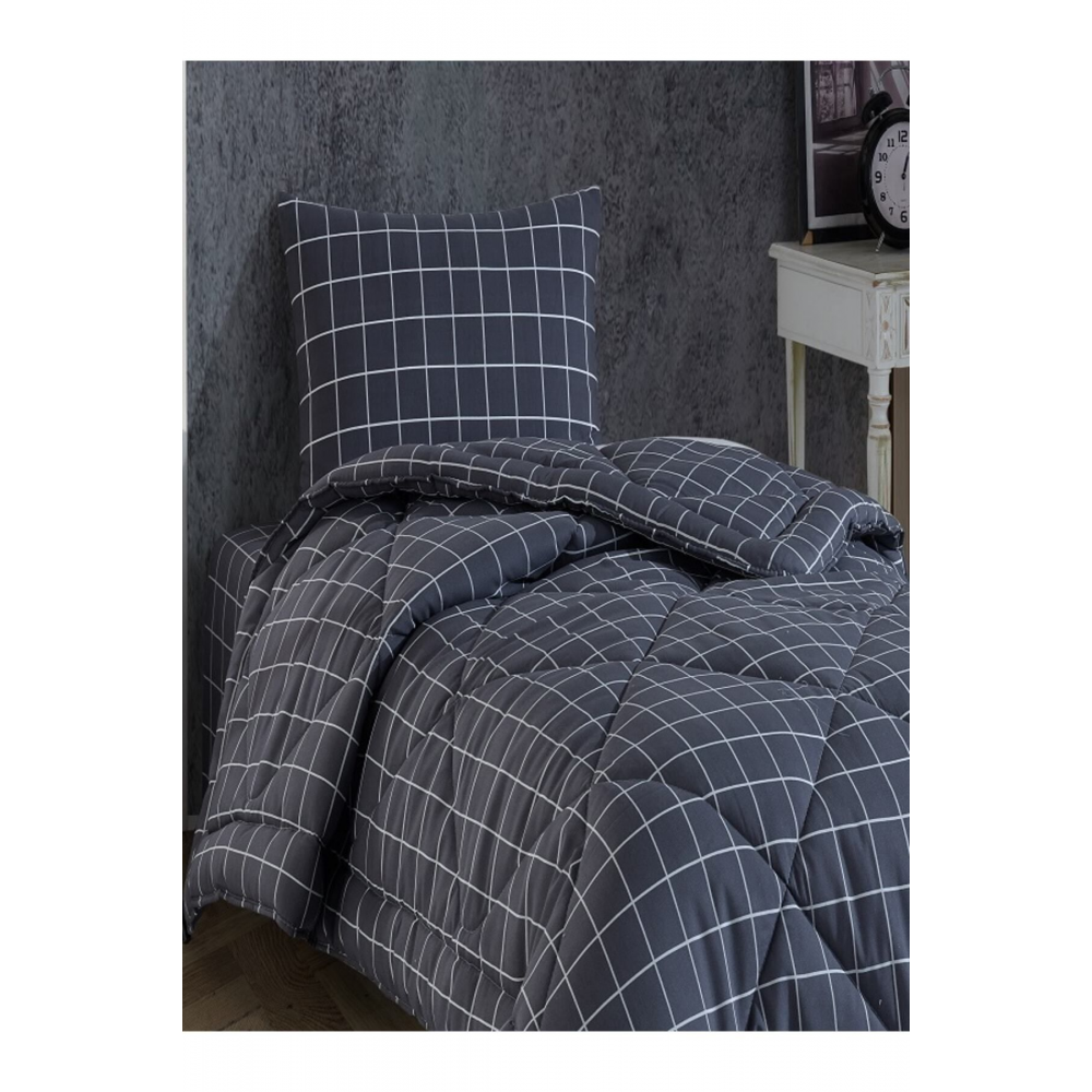 Life Uyku Serisi Füme Minikaro 3 Parca Tek Kişilik Uyku Seti