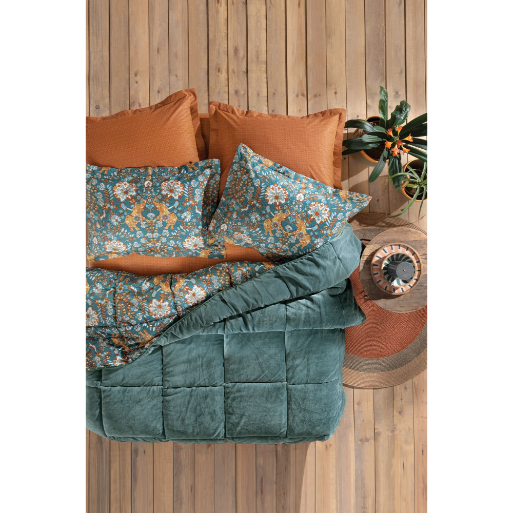 Madie Tek Kişilik Triola Uyku Seti - Zümrüt Yeşili