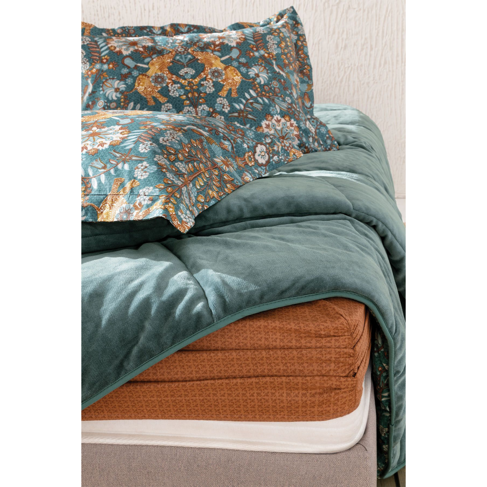 Madie Tek Kişilik Triola Uyku Seti - Zümrüt Yeşili