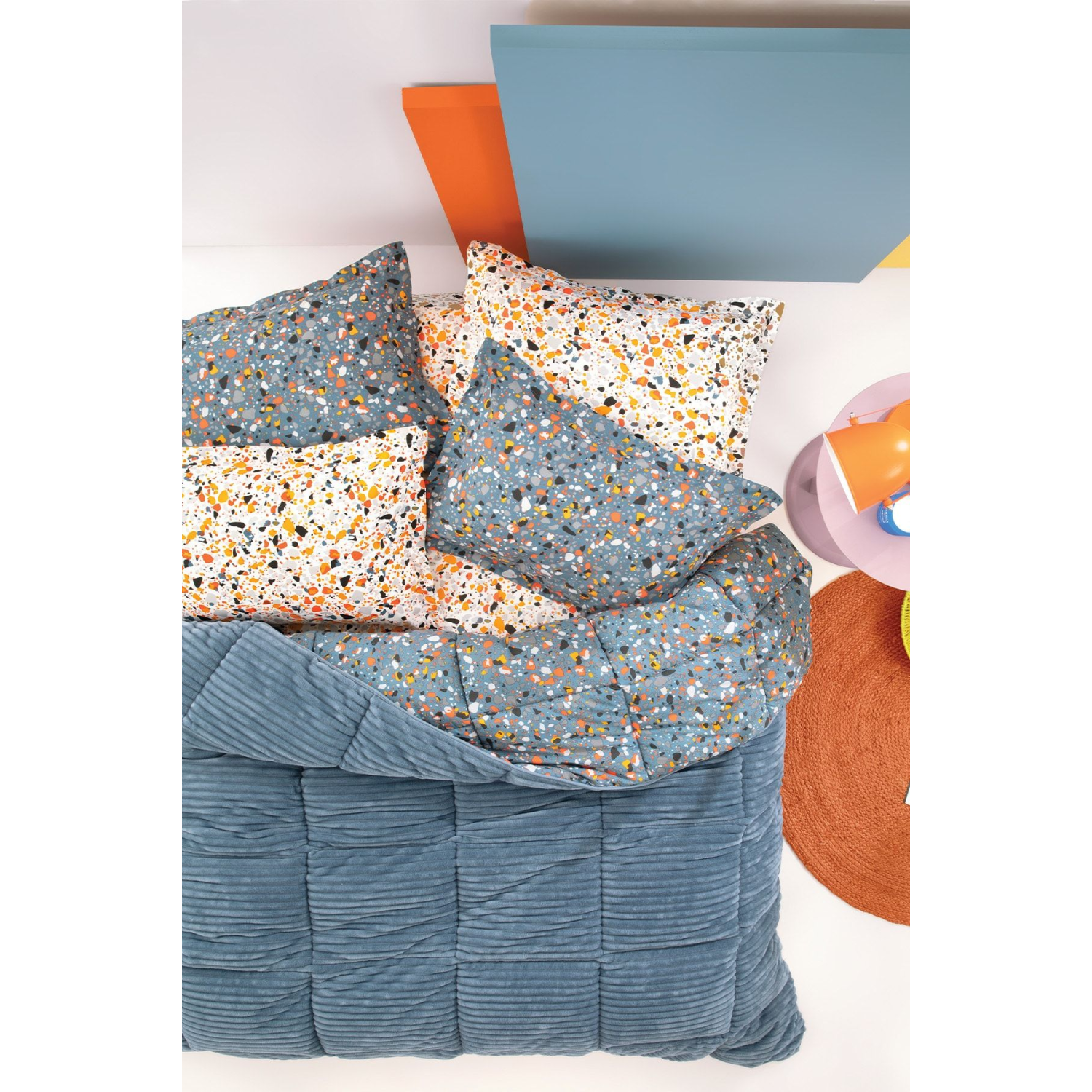 Terazzo Tek Kişilik Triola Uyku Seti - Indigo