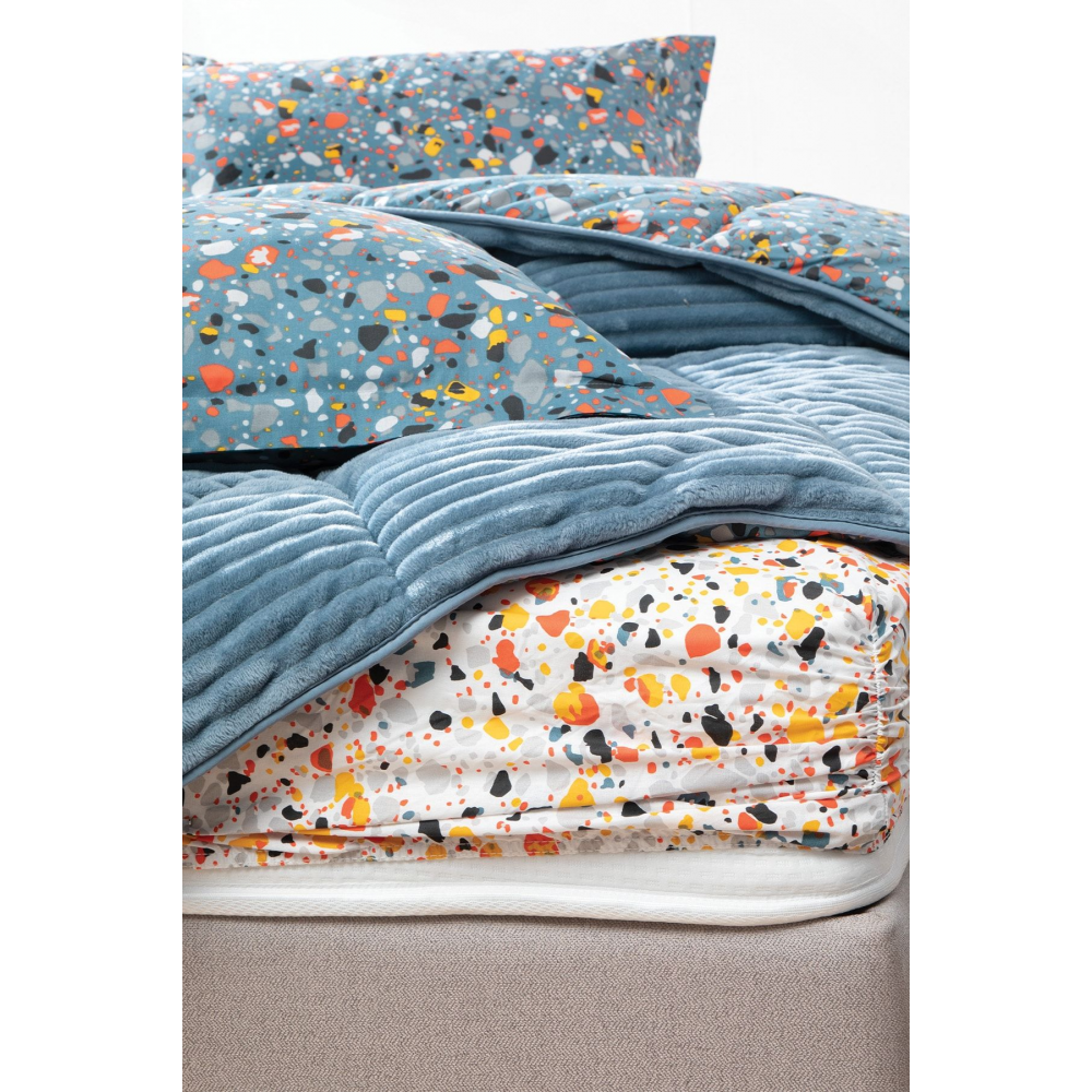 Terazzo Tek Kişilik Triola Uyku Seti - Indigo