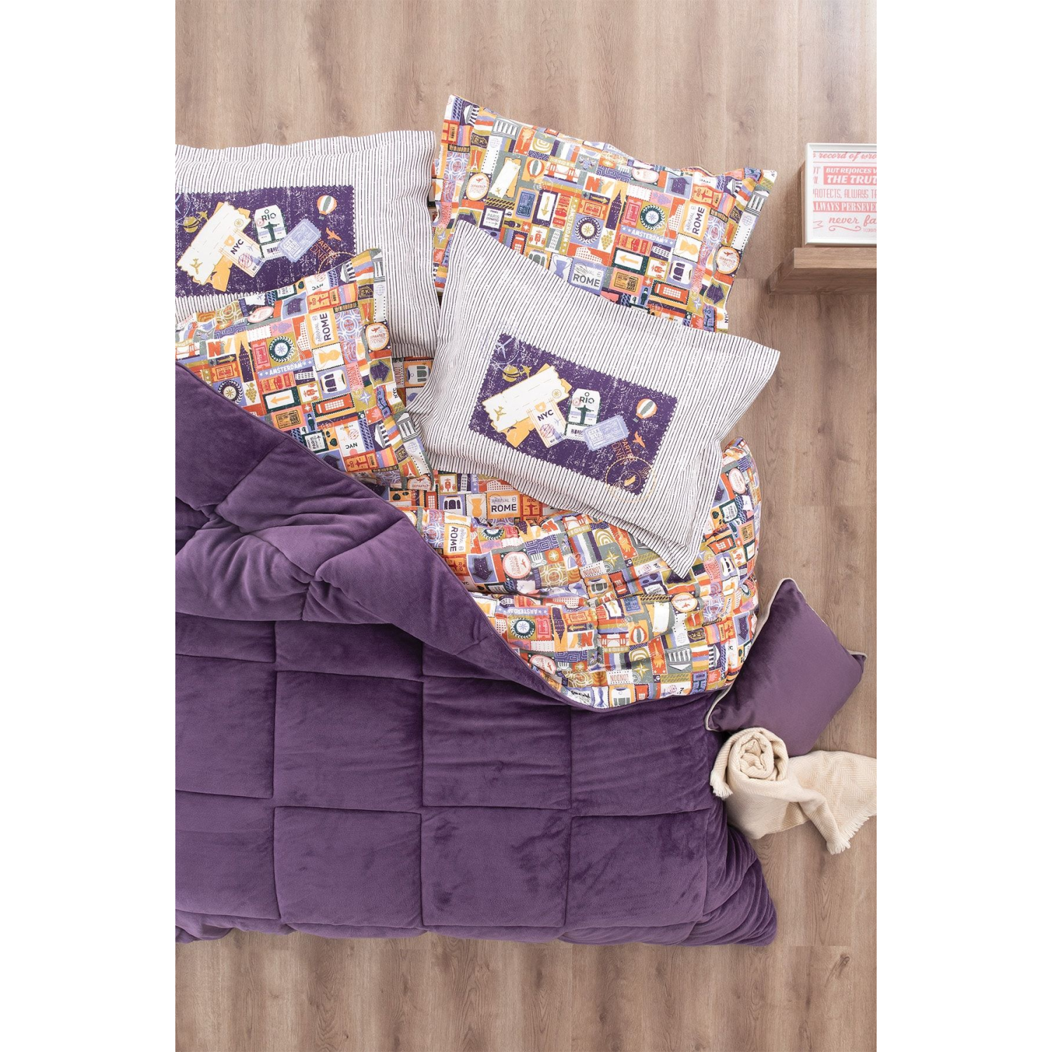 Travel Triola Tek Kişilik Uyku Seti - Mor