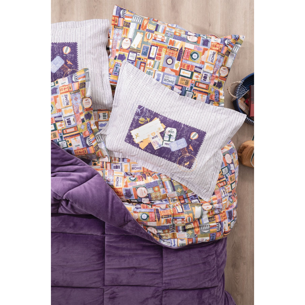 Travel Triola Tek Kişilik Uyku Seti - Mor
