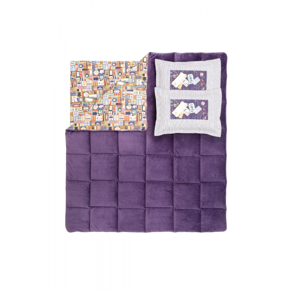 Travel Triola Tek Kişilik Uyku Seti - Mor