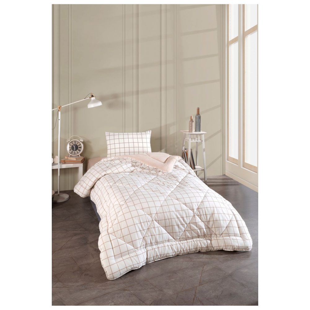 ÜNTAŞ SERENAT TEK KİŞİLİK UYKU SETİ KAHVE EKOSE