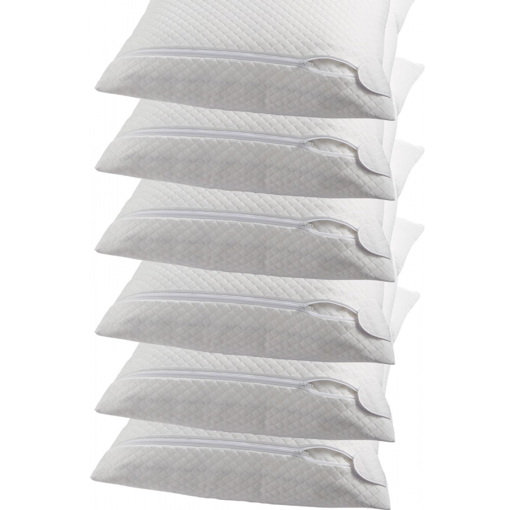 6'lı Kapitoneli Fermuarlı Yastık Alezi | Yastık Koruyucu