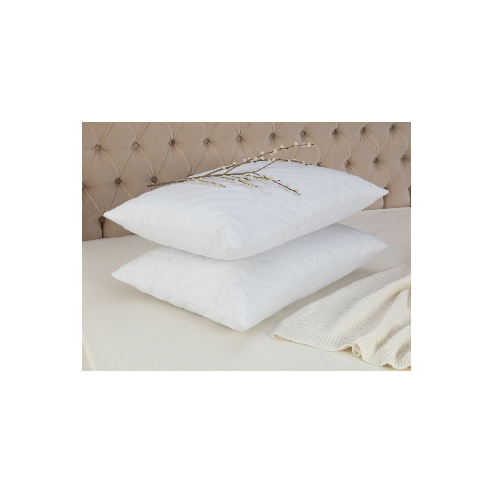 Raison 2 Li Kapitoneli Yastık Alezi - Beyaz - 50x70 Cm