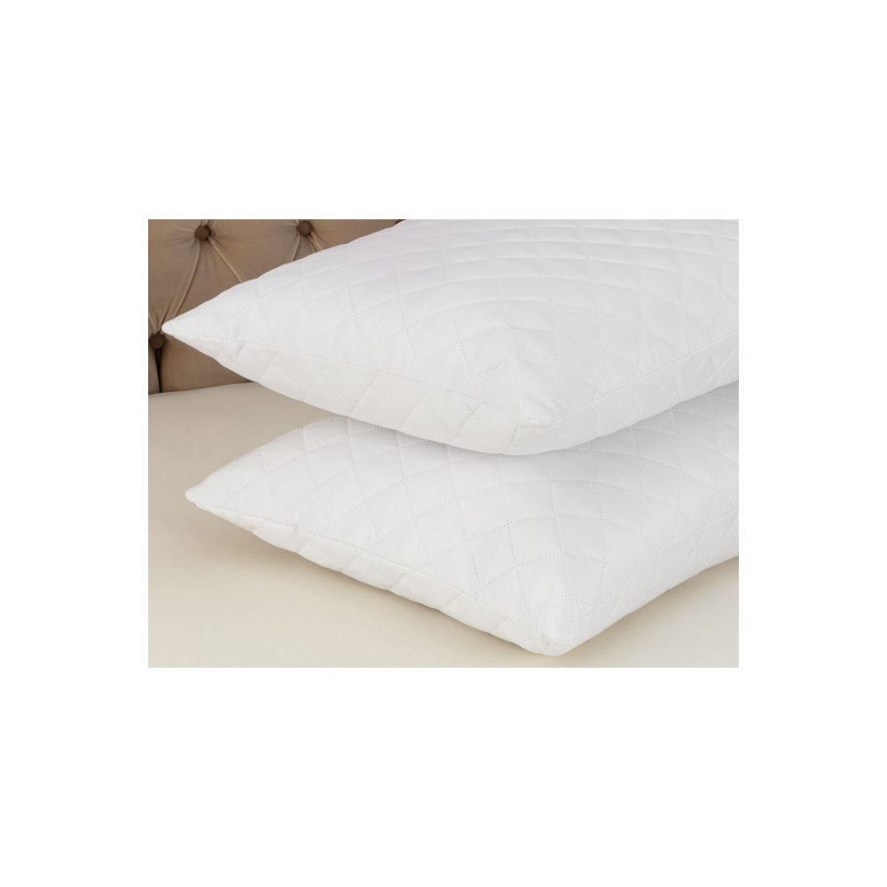 Raison 2 Li Kapitoneli Yastık Alezi - Beyaz - 50x70 Cm