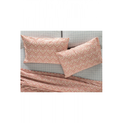 Bird And Anemons Kolay Ütülenir 2'li Yastık Kılıfı 50x70 Cm Pembe