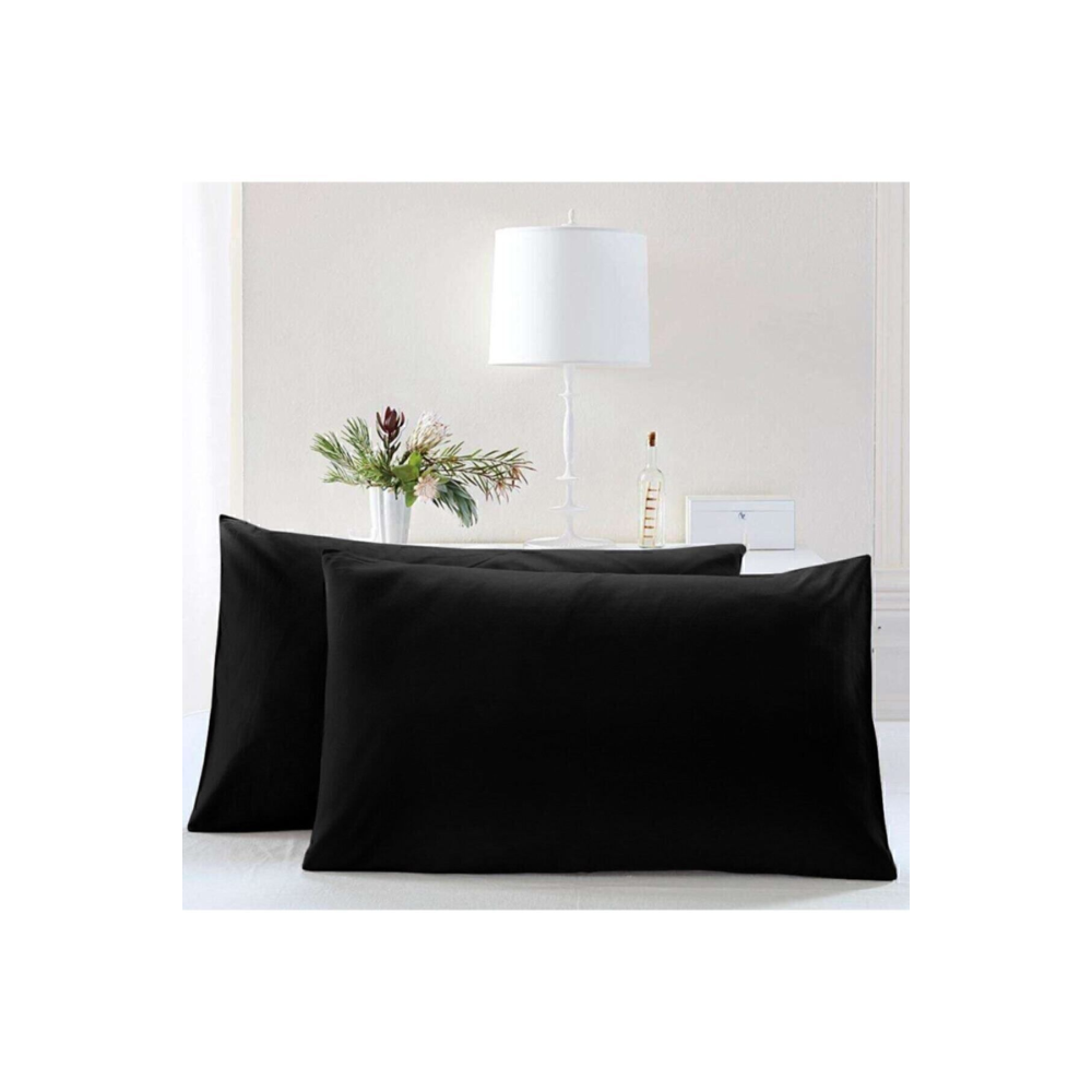 Noir Siyah Yastık Kılıfı 2li Set (50X70) Pamuklu