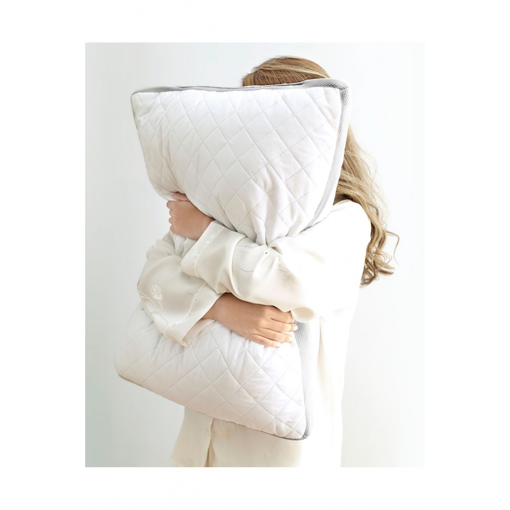 Klimalı Yastık - Beyaz/açık Gri - 50x70 Cm