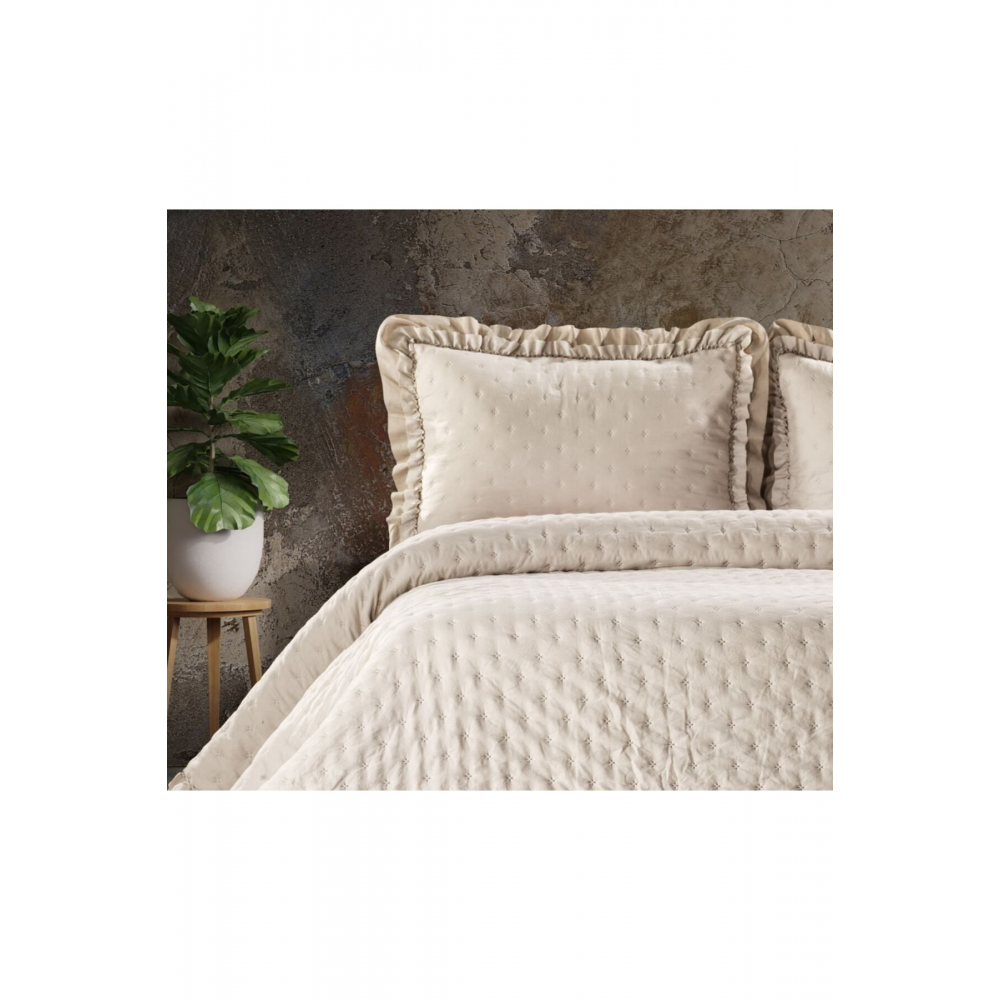 Lima Çift Kişilik Yatak Örtüsü / Bej