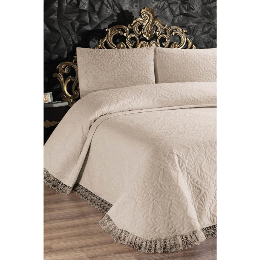 Yatak Örtüsü, Çift Kişilik Yatak Örtüsü - Kahverengi