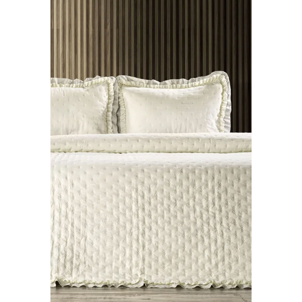 Lima Krem Tek Kişilik Yatak Örtüsü Seti