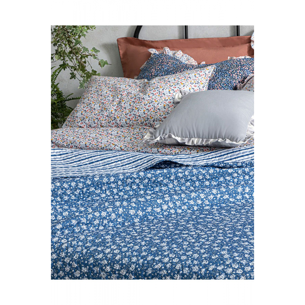 Sunrose Tek Kişilik Çok Amaçlı Örtü Mavi