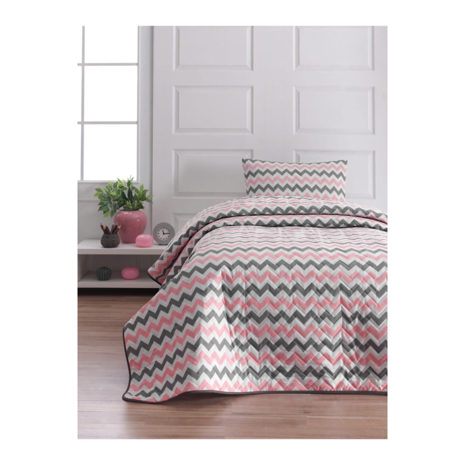 Tek Kişilik Kapitone Yatak Örtüsü Seti