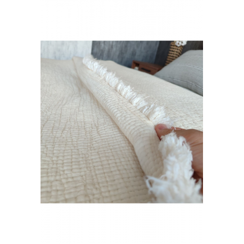 6 Kat Müslin Çift Kişilik 240x260 Yorgan/2 Adet 50x70cm Yastık Kılıfı 6 Katlı Multi Muslin