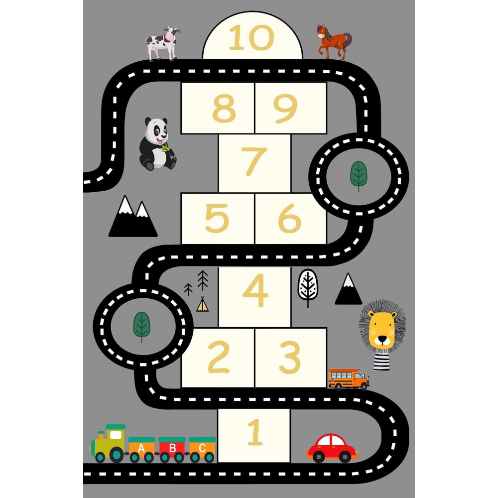 Dekoratif Leke Tutmaz Yıkanabilir Kaydırmaz Modern Çocuk Halısı