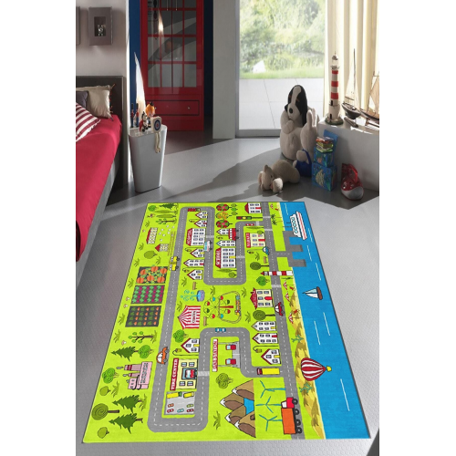 Dekoratif Özel Tasarım Ince Yıkanabilir Leke Tutmaz Modern Çocuk Halısı