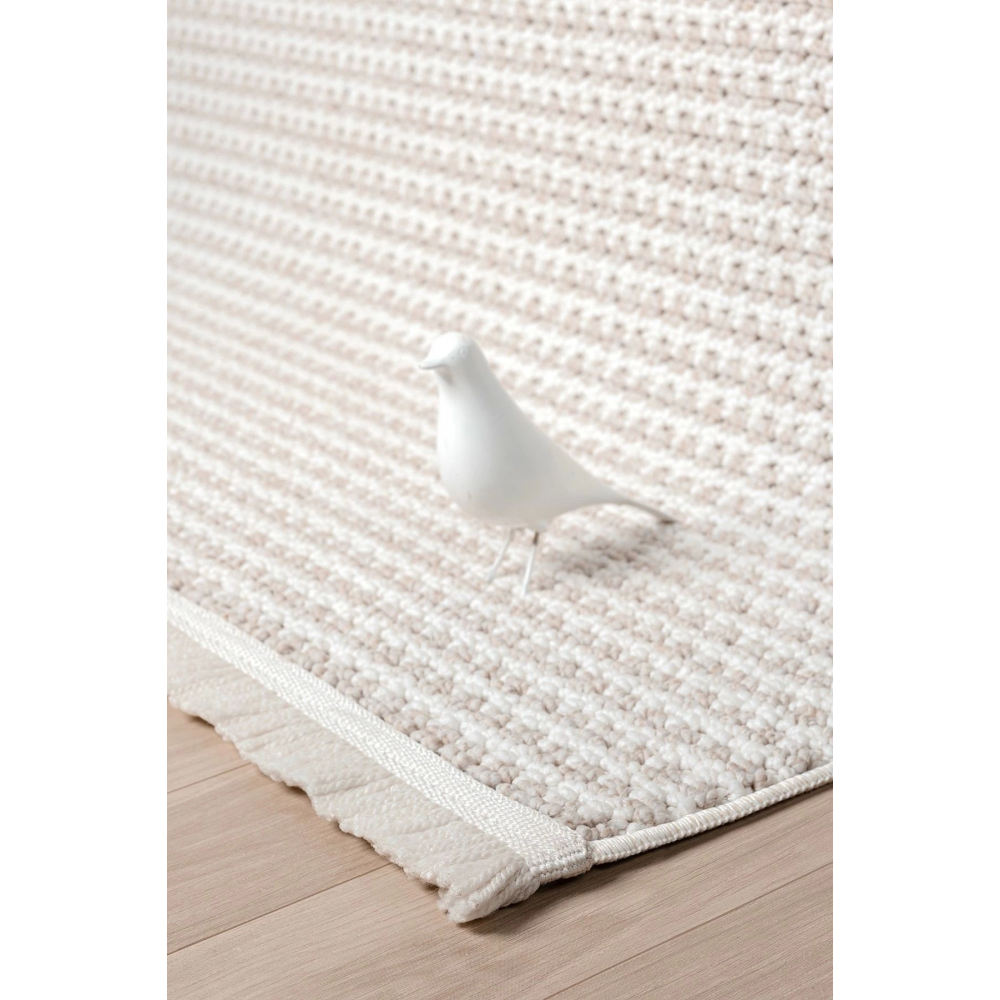 Beyaz Bej Yumuşak Dokulu Halı Kilim Salon Mutfak Koridor Yolluk Dokuma Makine Halısı 006