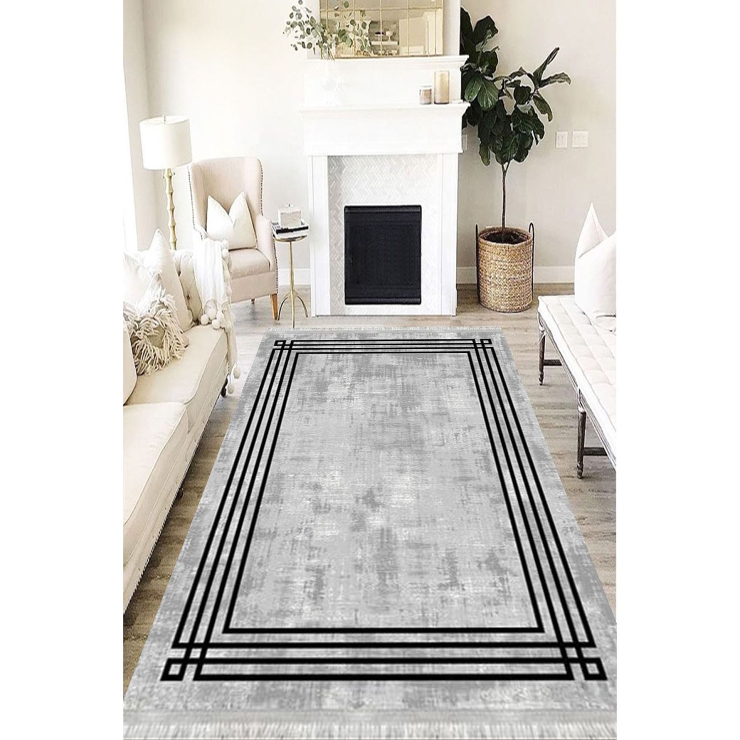 Modern Eko Punto Kaymaz Tabanlı Yıkanabilir Antibakteriyel Dijital Baskı Modern Halı Yolluk