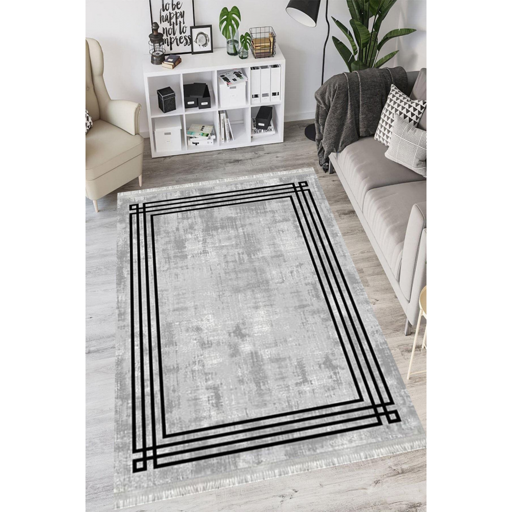 Modern Eko Punto Kaymaz Tabanlı Yıkanabilir Antibakteriyel Dijital Baskı Modern Halı Yolluk