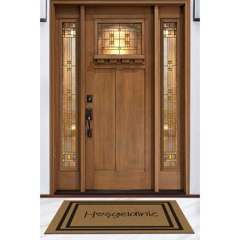 Hoşgeldiniz Desenli Kapı Önü Halı Paspas