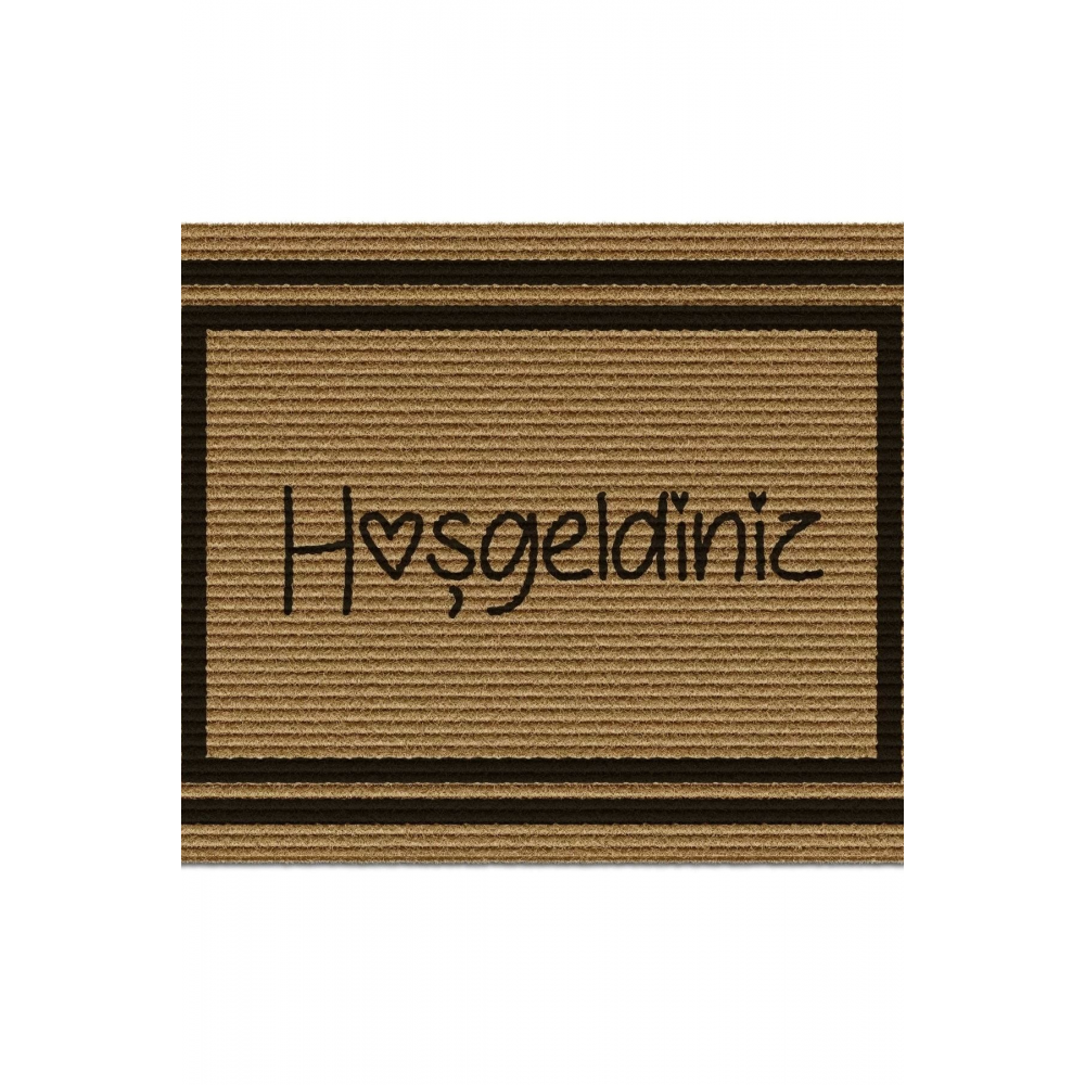 Hoşgeldiniz Desenli Kapı Önü Halı Paspas