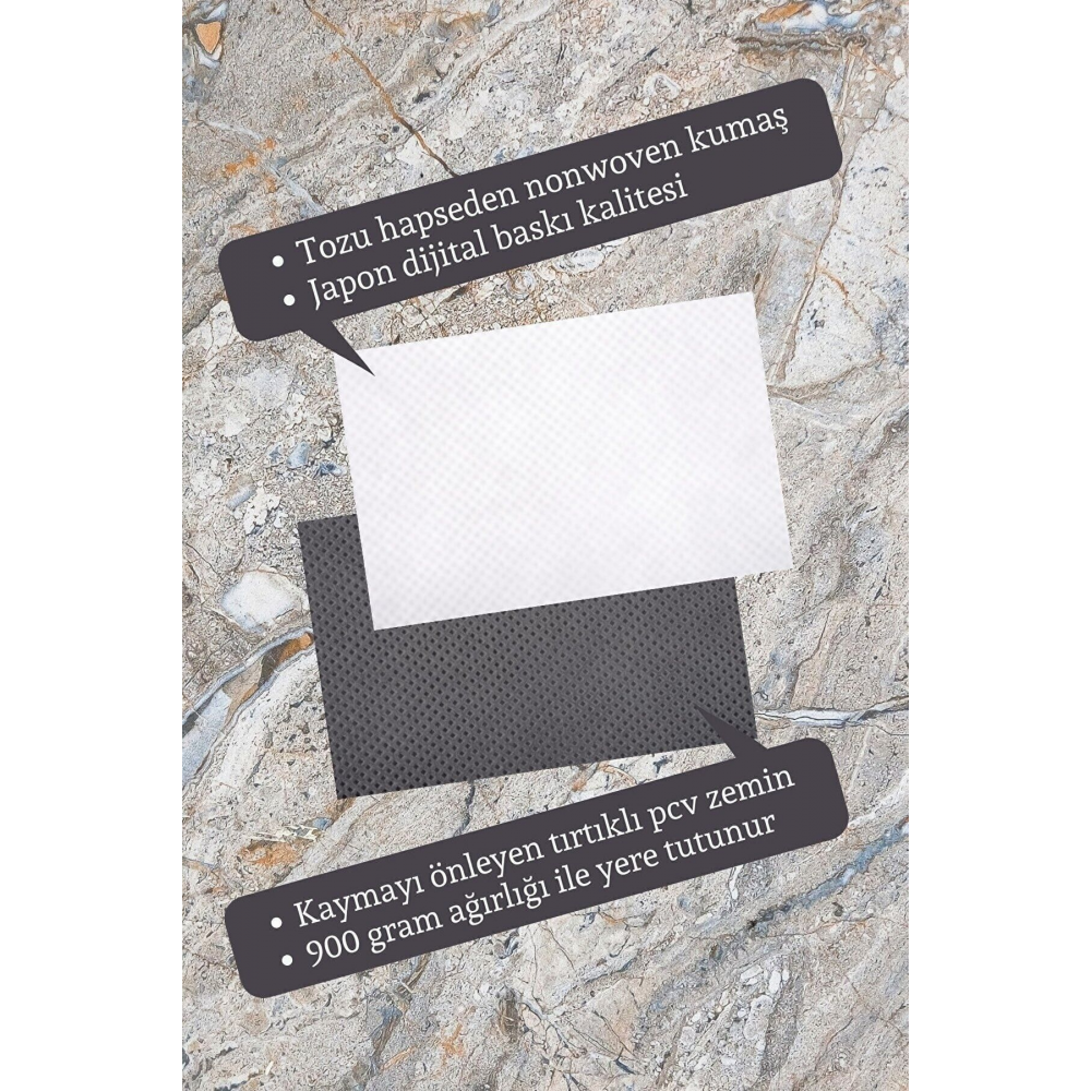 Modern Dijital Baskı - Kişiye Özel Tasarım Paspas 70x45cm - Çeyiz Kapi Onu Paspasi