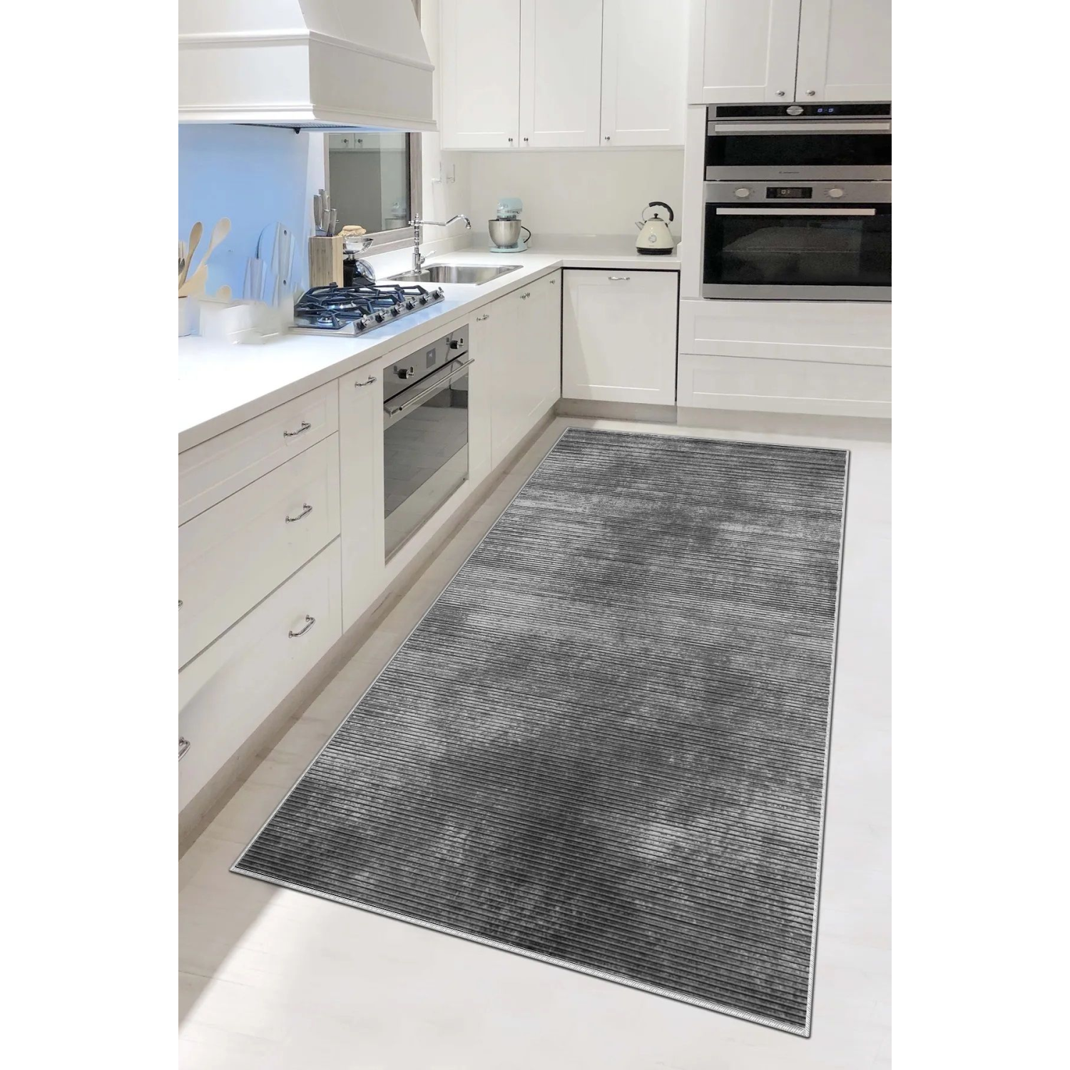 Kesme mutfak halısı Desenli Dijital Baskı Yıkanabilir Kaymaz Taban  İnce Salon  Çocuk Halısı 8084