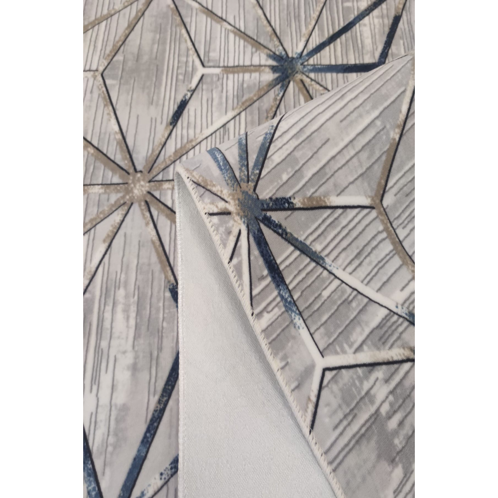 Yıkanabilir Kaymaz Tabanlı Kesme Rulo Halı Yolluk Mavi