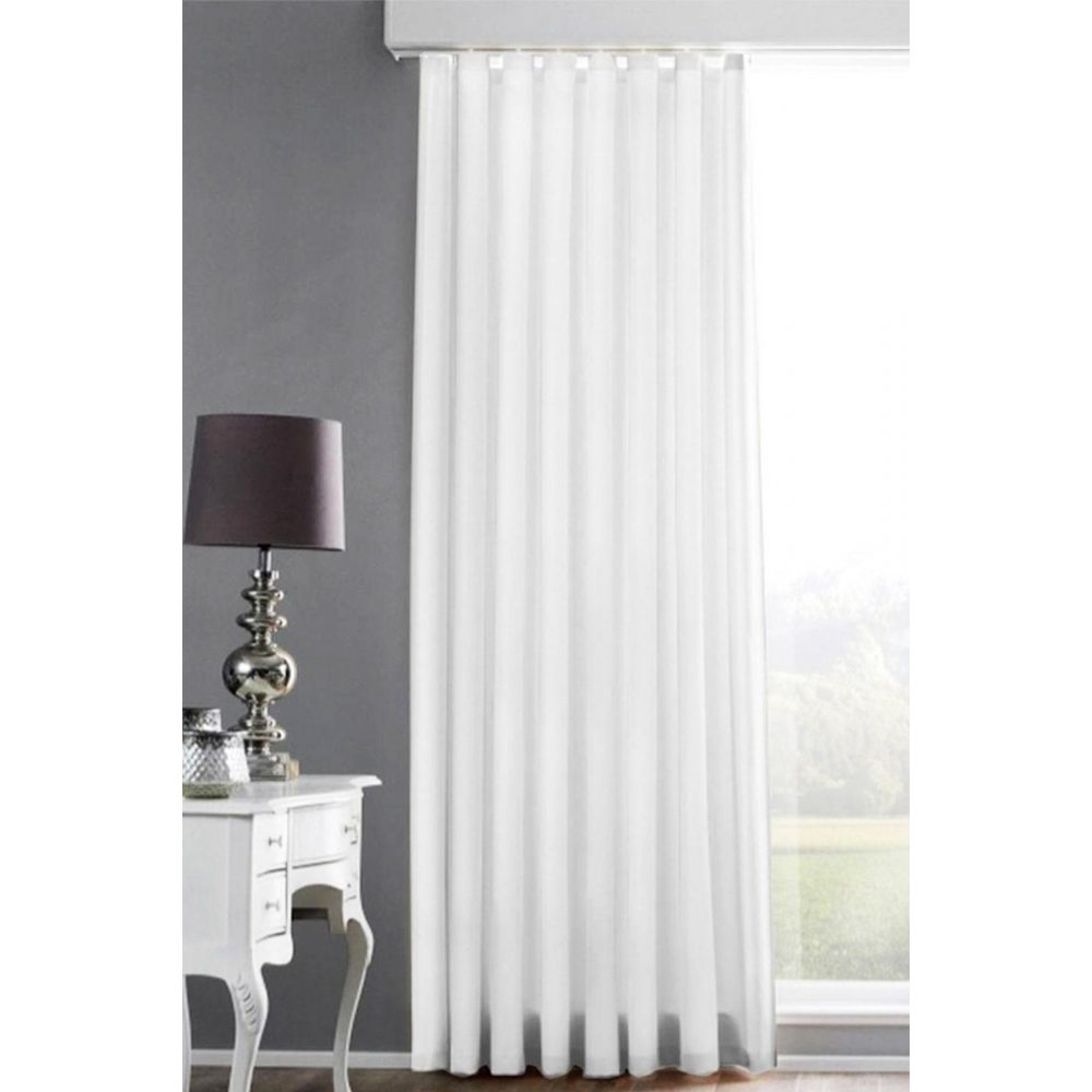 Saten Güneşlik Perde Beyaz