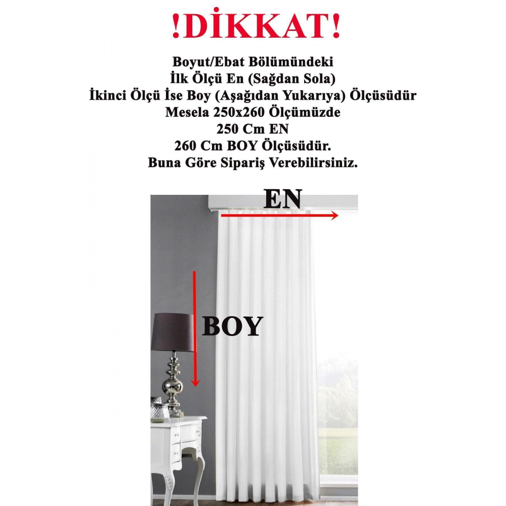 Saten Güneşlik Perde Beyaz