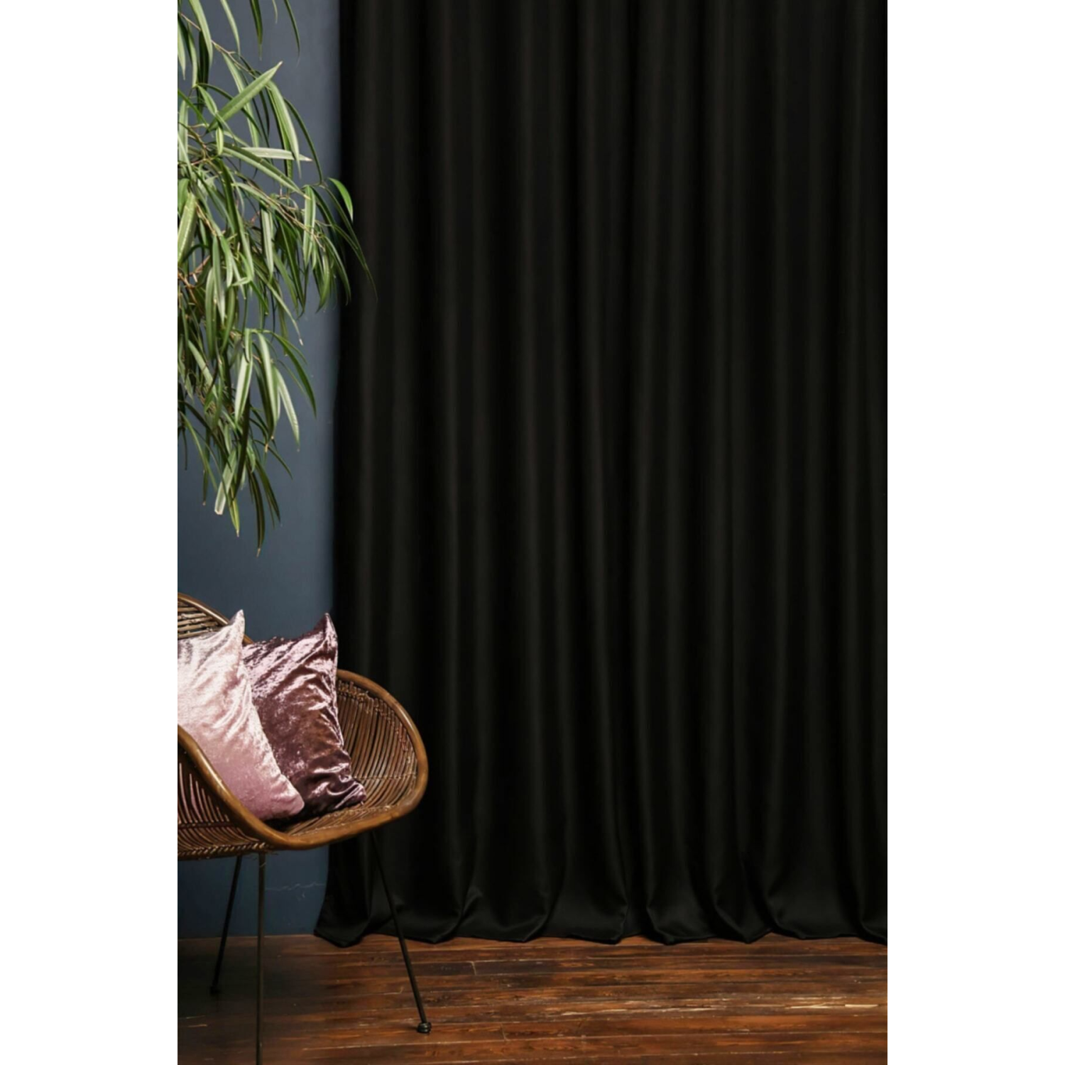 Siyah Termal %100 Işık Geçirmez Blackout Karartma Perde (EN X BOY)