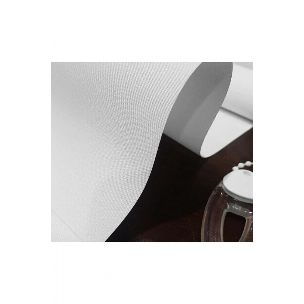 Ekru Stor Zebra Güneşlik Perde .eteği Dilimli ,ithal Kumaş , Alüminyum Kasa Metal Ayak.