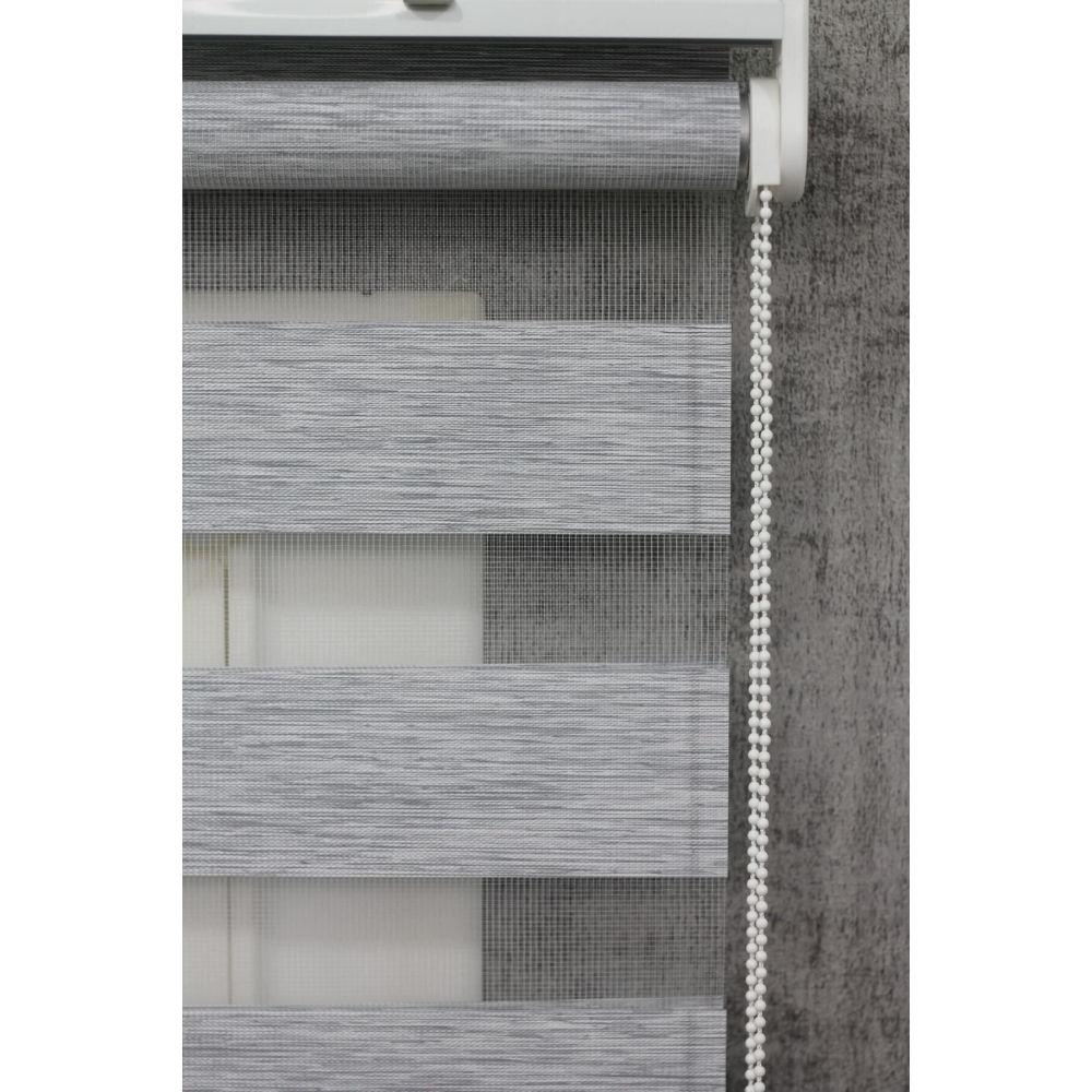 Kidmex Ithal Bambu Açık Gri Bambu Stor Zebra Perde Etek Dilimsiz